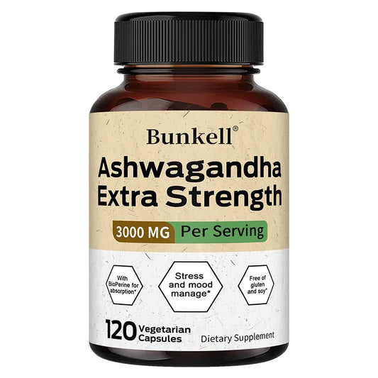 Ashwagandha 3000 mg with Black Pepper – Stress, Mood, and Sleep