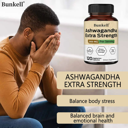 Ashwagandha 3000 mg with Black Pepper – Stress, Mood, and Sleep