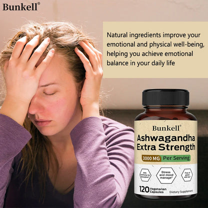 Ashwagandha 3000 mg with Black Pepper – Stress, Mood, and Sleep