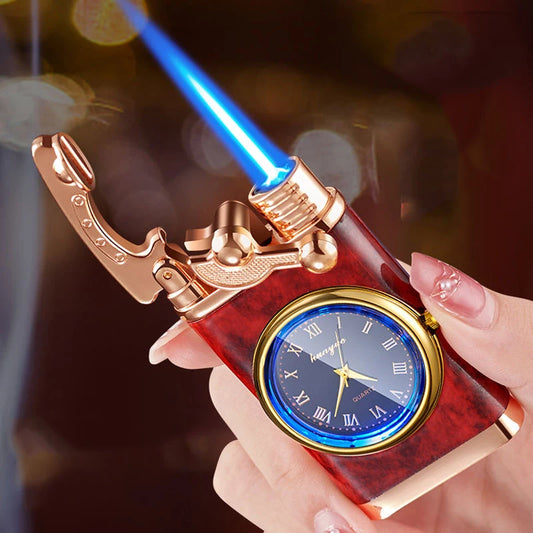 Double flame gas watch lighter