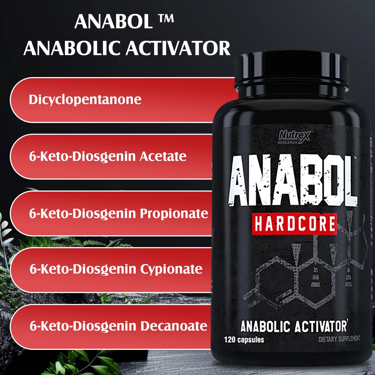 ANABOLIC - Muscle Mass Supplement | 120 Capsules