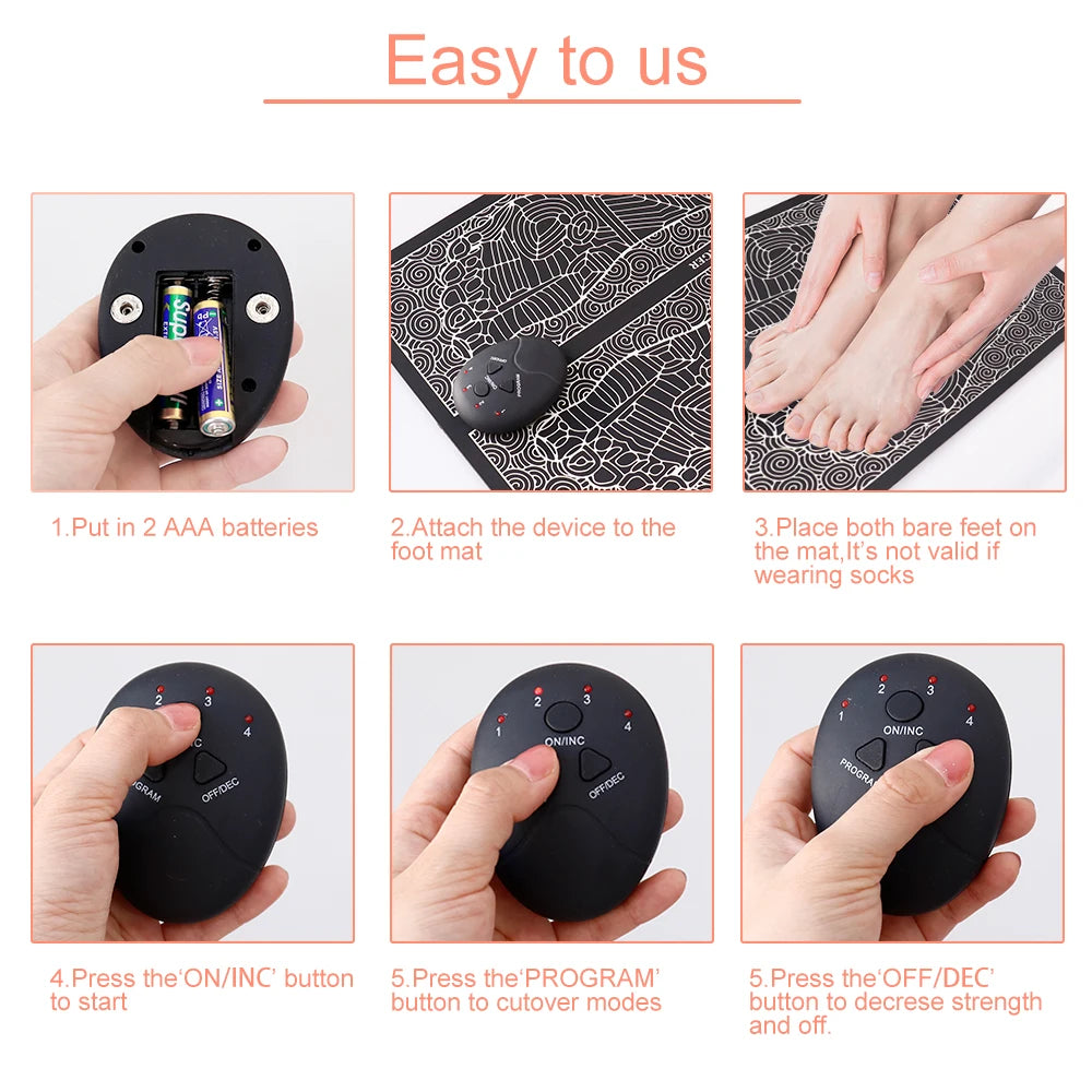 EMS Foot Massager Pad – Instant relief for tired feet and aching legs